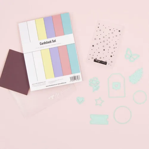 Craftelier - Kit de inicio para álbumes de recortes y manualidades | Incluye papeles para colorear y troqueles compatibles con las máquinas