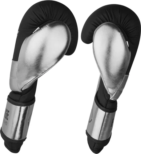 Miniatura 5 de FISTRAGE - Guantes de boxeo de cuero metálico para entrenamiento de artes marciales mixtas, Muay Thai, Kick Boxing, Sparring, bolsa pesada, guantes