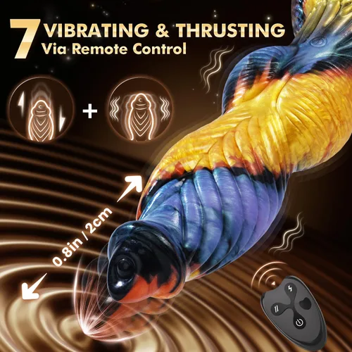 Miniatura 3 de Juguetes sexuales con consolador de empuje y vibrador - Consoladores anal enormes y gruesos de 10.2" 4EN1, consolador monstruo grande actualizado