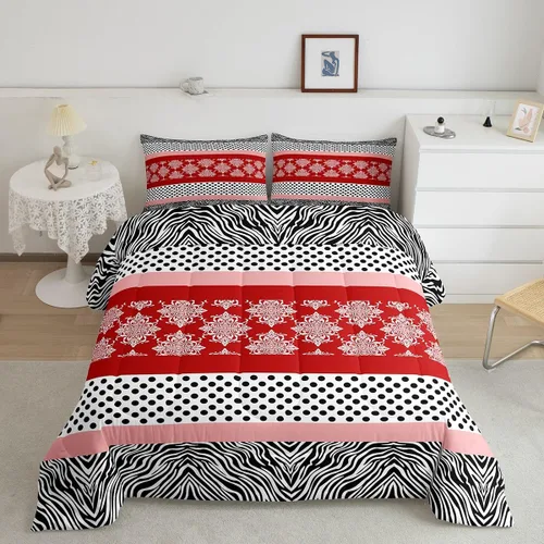 Miniatura 10 de Juego de ropa de cama individual de piel de cebra, guepardo y leopardo, para niños y adultos, juego de edredón de piel de animales salvajes