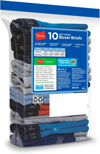 Miniatura 5 de Hanes Calzoncillos tipo bóxer Comfort Flex y Comfortsoft, paquete de 10 unidades disponibles para niños y niños pequeños