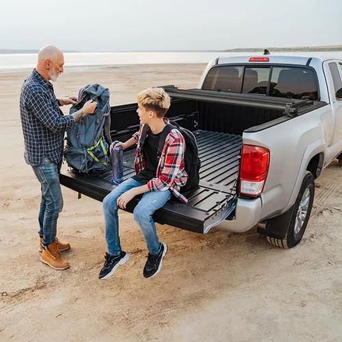 Miniatura 9 de AUTOSAVER88 Cubierta Tonneau suave de cuatro pliegues para caja de camioneta compatible con Ford F-150 F150 2015-2026 (excepto serie Raptor) caja