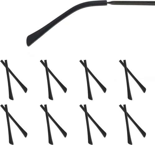 Ptwola 8 pares de patillas de repuesto para gafas, almohadillas de silicona antideslizantes, puntas finales, retenedor de manga para calcetines de