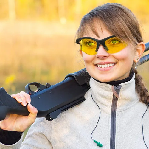 Miniatura 3 de Anteojos de disparo para hombres y mujeres, antivaho ANSI Z87.1, protección ocular Lentes amarillas-2 pares