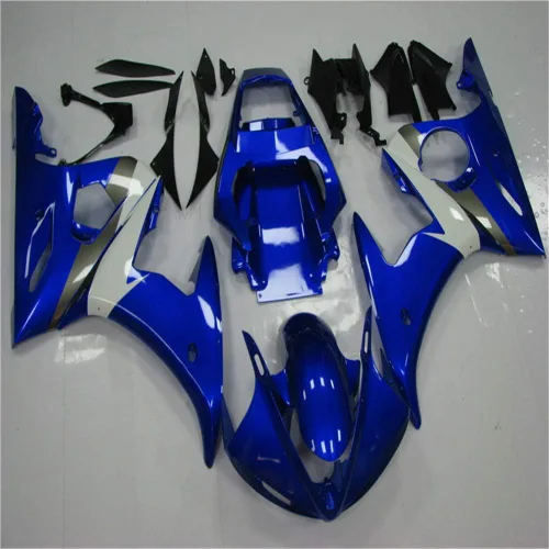 Miniatura 3 de Carenado de inyección azul para Yamaha YZF 2003-2005 R6 y 2006-2009 R6S nuevo kit pintado ABS plástico motocicleta carrocería mercado de accesorios