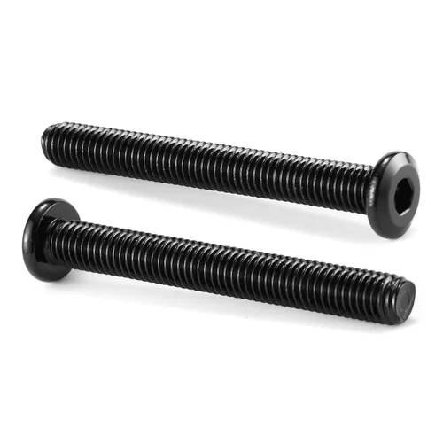 Miniatura 20 de M6 x 60mm 10 piezas de tornillos de cabeza plana con casquillo hexagonal, acero inoxidable 304 18-8, rosca completa, óxido negro de SG TZH