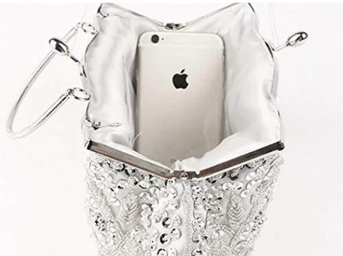 Miniatura 4 de Gets Noble - Bolso de noche con lentejuelas y cuentas para mujer