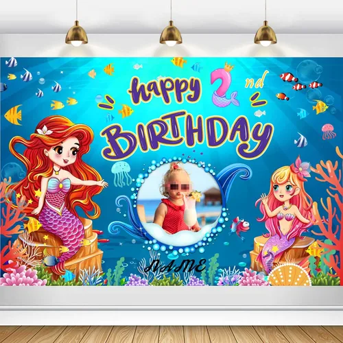 Miniatura 15 de Cartel personalizado de decoración de 2º cumpleaños con foto y nombre personalizados Personalizado-2º Coche
