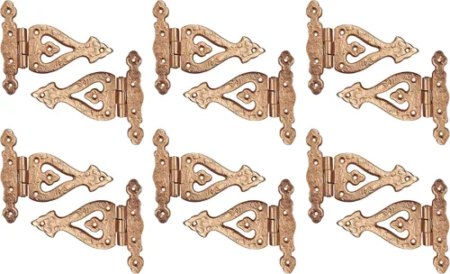 Miniatura 52 de Adonai Hardware Alleluia - Bisagras delanteras de hierro fundido antiguo (3.2 pulgadas x 10 unidades, negro mate) para puertas de granero, puertas