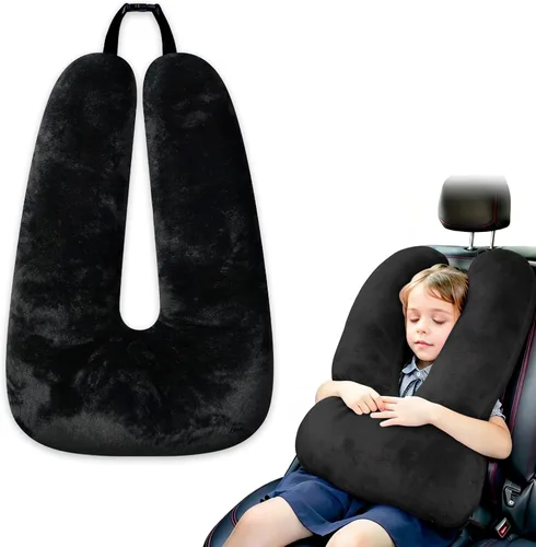 Miniatura 11 de Atablyn La almohada de cuello para niños proporciona doble apoyo a la cabeza y el cuello en cualquier posición de sueño en vuelos, automóviles