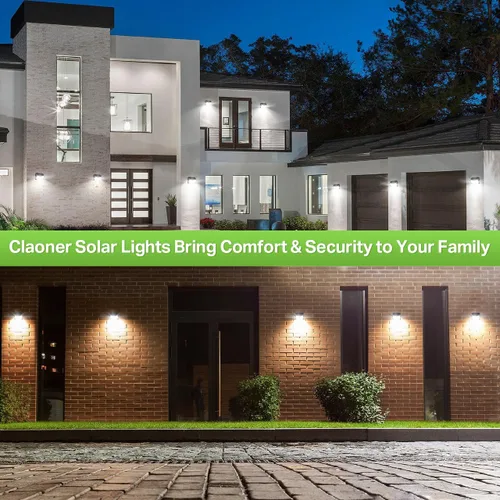 Miniatura 8 de CLAONER Luces solares para exteriores [126 LED], luces inalámbricas con sensor de movimiento, luces de seguridad impermeables IP65, 3 modos, ángulo