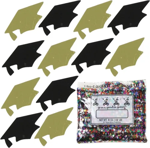 Miniatura 130 de Confetti Grad Cap Negro, Azul Marino Combo - 2 bolsas de media onza (1 oz)