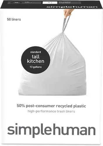 Miniatura 60 de simplehuman Forro para bote de basura de ajuste personalizado, 45 litros/12 galones, 20 unidades (paquete de 2)