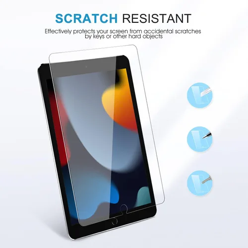 Miniatura 8 de SPARIN Paquete de 3 protectores de pantalla para iPad de 9ª, 8ª, 7ª generación de 10.2 pulgadas, vidrio templado compatible con iPad 9, 8, 7