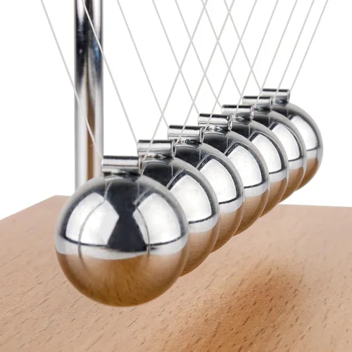 Miniatura 4 de Newton's Cradle - Bolas de equilibrio fascinantes para el hogar y la oficina, 7 cuentas