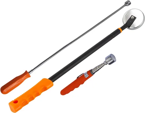 Miniatura 11 de Herramienta de recogida magnética flexible – 23-1/2 pulgadas, 8 libras, imán doblado de serpiente, barrendero recuperador flexible Regalos