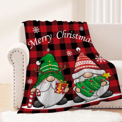 Miniatura 31 de Manta de Navidad para bebé, manta pequeña de Navidad a cuadros rojos, manta de Navidad para invierno, para mascotas, manta para envolver cuna