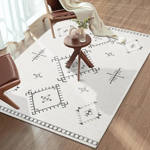 Miniatura 40 de ILANGO Alfombras de Área de Yute para Exteriores, Alfombras Tejidas Lavables para Patio 5'x7', Alfombras Naturales de Estilo Rústico para Áreas