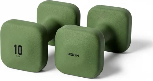 Miniatura 34 de WeGym SafeGrip Square Dumbbells with Anti Slip Handles, Aesthetic Free Weights for Home Workouts, Stable Design Prevents Rolling during Floor