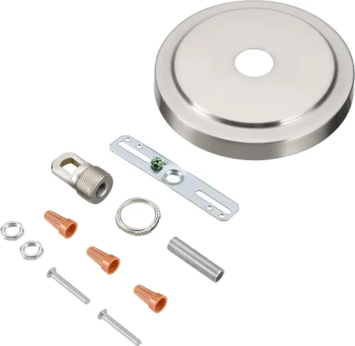 Miniatura 17 de Aspen Creative 21508-11 - Kit de lámpara de araña de transición y toldo con bucle para cuello, bronce aceitado, diámetro de 5-1/2 pulgadas, orificio