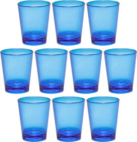 Miniatura 10 de DISCOUNT PROMOS Vasos de chupito de plástico translúcido de 1.5 onzas, juego de 10, paquete a granel, acrílico, ideal para bodas, fiestas