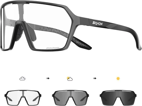 SCVCN Cycling Glasses Sport Sunglasses Clear MTB Men Women BMX Running Driving S335