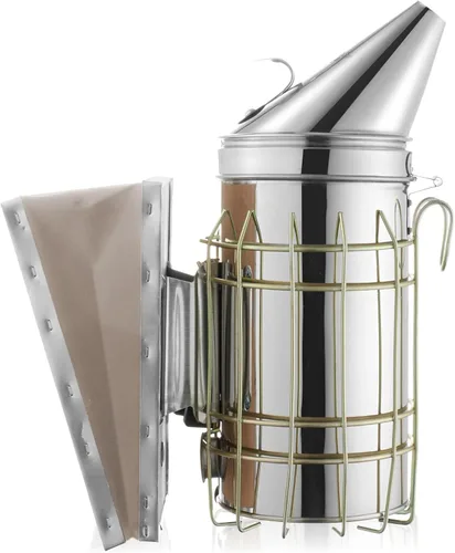Honey Keeper Acero inoxidable del fumador de la colmena de la abeja con el equipo de la colmena de la apicultura