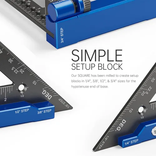Miniatura 2 de Mini Escuadra de Carpintería con Tope Abatible de 90 Grados Escuadra Pequeña Calibre de Medición de Precisión para Carpintería Regla Triangular