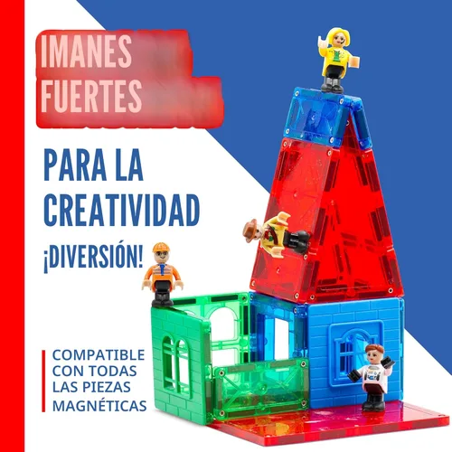 Miniatura 6 de Playmags Figuras Magnéticas Conjunto Comunitario de 15 Piezas – Personas de Juego Perfectas para Bloques de Construcción de Baldosas Magnéticas
