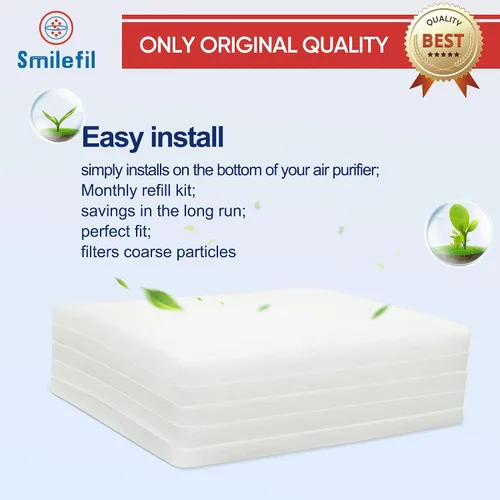 Miniatura 9 de Smilfil PF40 - Paquete de 5 almohadillas de repuesto para prefiltro compatibles con IQAir PF40 Purificador de aire de prefiltración de polvo grueso