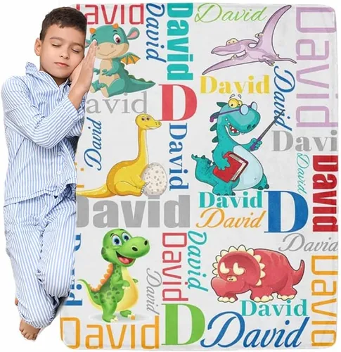 Miniatura 13 de Manta personalizada de camión para niños, manta personalizada para automóvil con nombre, manta suave de dibujos animados para regalo de Navidad