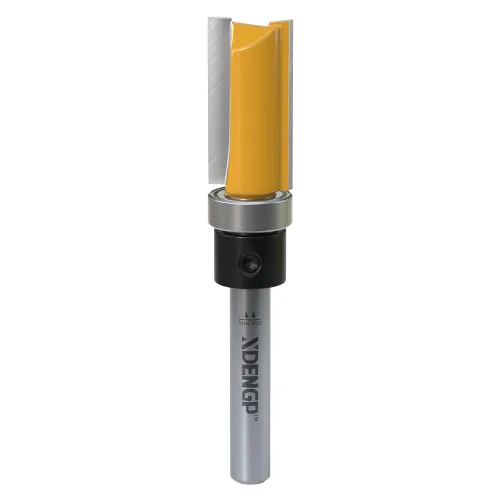 Broca para fresadora de corte a ras con patrón de 1/4 pulgada de vástago, diámetro de corte de 1/2 pulgada, longitud de corte de 1 pulgada, broca de
