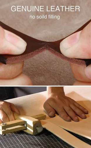 Miniatura 7 de CHAOREN Cinturones occidentales para hombre sin hebilla, cinturón vaquero de 1.5 pulgadas, cinturón de cuero genuino para jeans, agujero ovalado