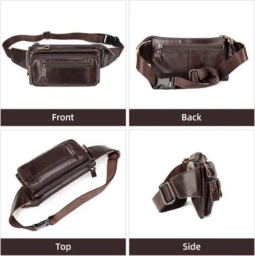 Miniatura 2 de HUMERPAUL Bolso bandolera para hombre y mujer, Café, Moderno