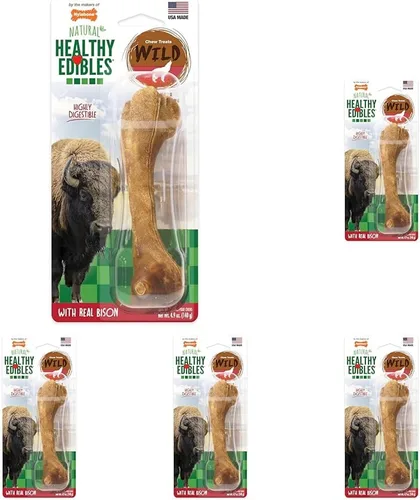 Miniatura 13 de Nylabone Healthy Edibles WILD - Golosinas naturales masticables para perros grandes, de larga duración, para perros saludables, cuernos masticables