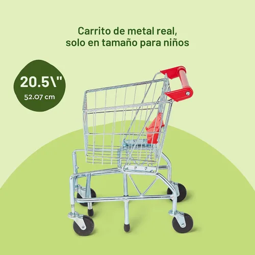 Miniatura 3 de Melissa & Doug - Carrito de compras con marco de metal resistente, Empaque estándar, Estándar