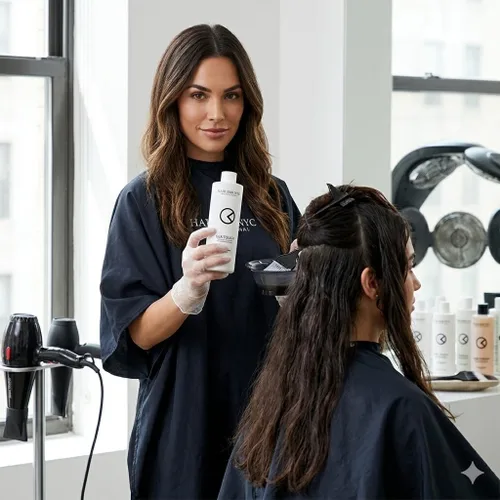 Miniatura 2 de Hair Bar NYC Silk Touch - Tratamiento de queratina de 4.06 fl oz (4.1 fl oz) Tratamiento avanzado de reparación y alisado del cabello Nutrición
