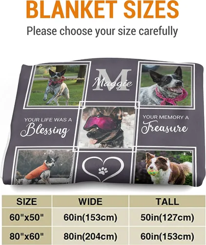 Miniatura 5 de Manta de calendario personalizada, manta de fotos con texto. Haz tu propia manta de forro polar. Regalo para aniversario, Acción de Gracias, Manta