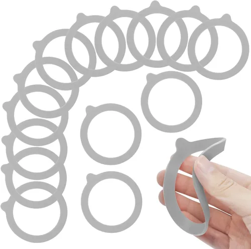 Miniatura 9 de 12 piezas de juntas de repuesto de silicona para frascos, anillos de sellado de goma herméticos, anillos de sellado de junta de silicona a prueba