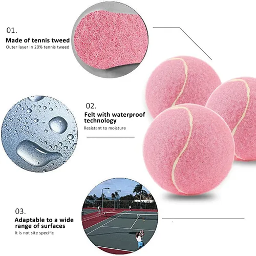 Miniatura 3 de URBEST Pelota de tenis, 12 paquetes de pelotas de tenis de entrenamiento, pelotas de práctica para jugadores novatos, pelotas de juego para perros