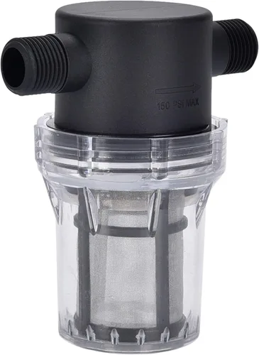Miniatura 5 de Filtro de agua, filtro de tubo giratorio hembra de 3/4 pulgadas, cubierta de nailon PA66, cuenco de PC, pantalla de acero inoxidable 304