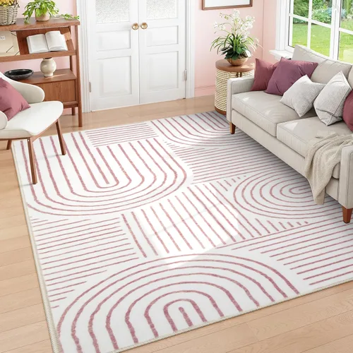 Miniatura 13 de Lahome - Alfombras abstractas de 8 x 10 para sala de estar, alfombras suaves de 8 x 10 en verde para dormitorio, alfombra antideslizante, alfombra