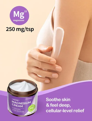 Miniatura 4 de stilip Crema Tópica Natural de Magnesio para el Sueño, Loción Nocturna de Magnesio para el Dolor y Calambres en las Piernas, Relajación Muscular