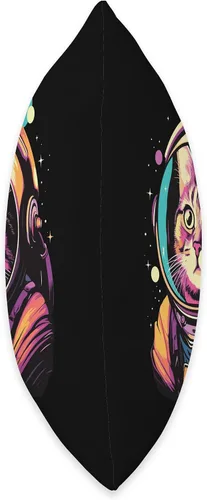 Miniatura 2 de Smarty Pants Designs Funny Astronaut Space for Cat Lovers - Almohada de 16 x 16 pulgadas, multicolor
