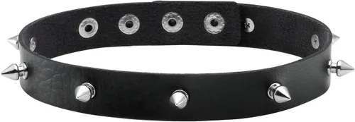 Miniatura 2 de Manfnee Pulsera gótica punk con remaches de clavos de metal, ajustable C: 3 piezas