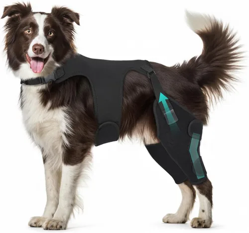 Miniatura 8 de Rodilleras ajustables para patas de perro para pierna trasera, con 4 estabilizadores, ACL para reducir el dolor, lesiones de ligamentos y rótula