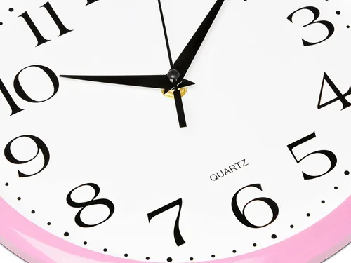 Miniatura 2 de Bernhard Products - Reloj de cuarzo de pared rosa claro, silencioso, sin tictac, redondo, 10 pulgadas, a pilas y fácil de leer, para hogar, cocina