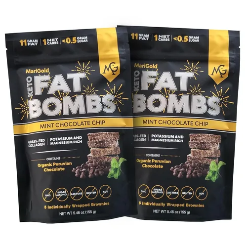 Miniatura 14 de MariGold Keto Fat Bombs - Chocolate Pecan Crisp - Bajo en carbohidratos, rico en colágeno, Ghee alimentado con pasto, mantequilla de cacao orgánica