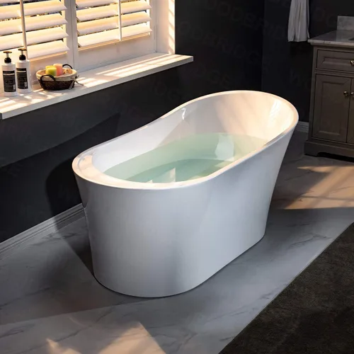 Miniatura 10 de WOODBRIDGE Bañera de acrílico independiente de 59 pulgadas, bañera contemporánea con desbordamiento y drenaje negro mate B0083-MB-Drain O/blanco