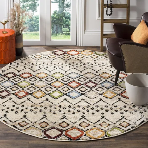 Miniatura 38 de SAFAVIEH Amsterdam Collection Alfombra Decorativa - 2.3 pies x 4 pies, Negro & Multi, Diseño Marroquí Bohemio, Sin Desprendimiento y Fácil Cuidado